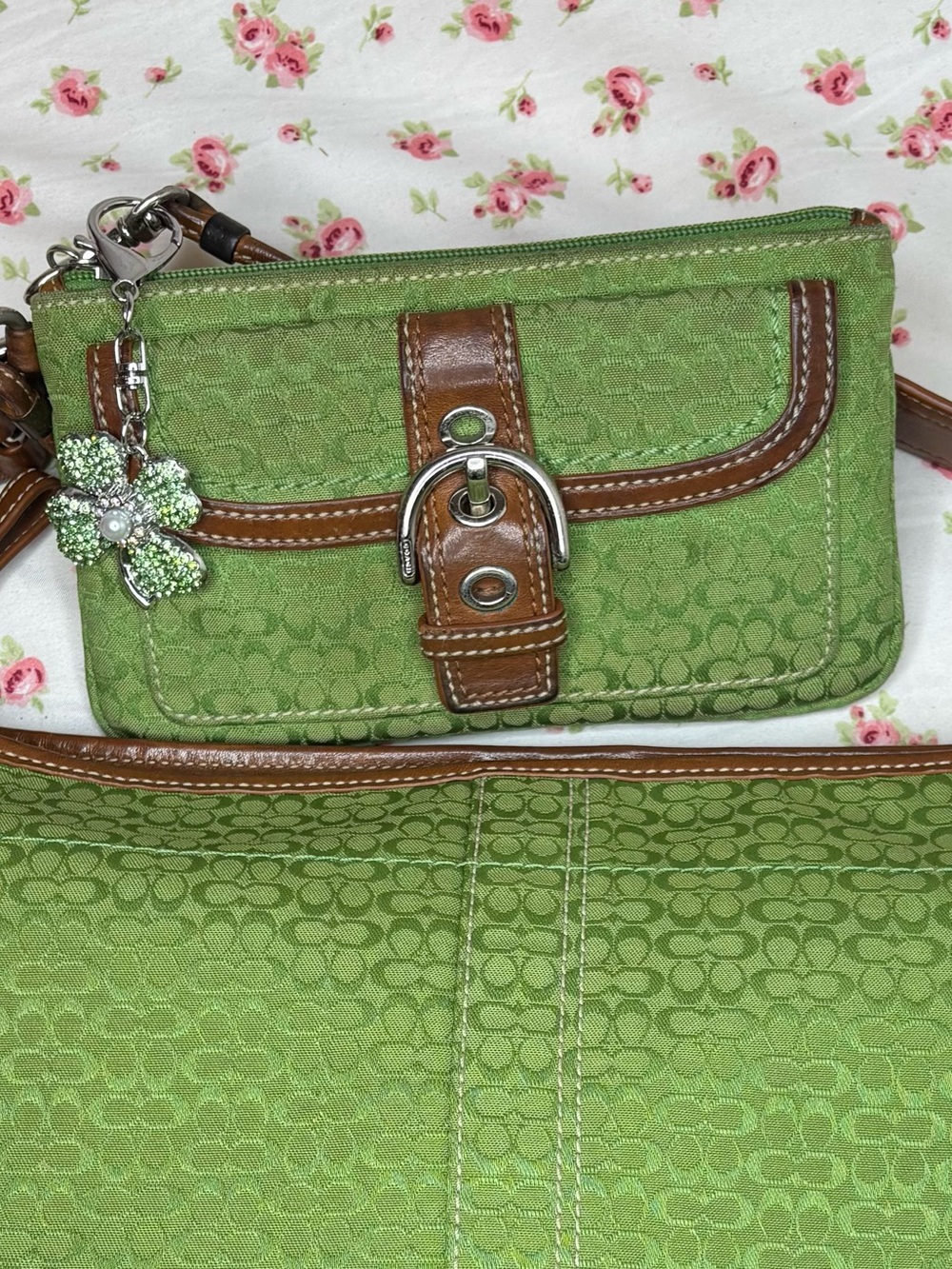 RARE GREEN COACH SOHO WRISTLET